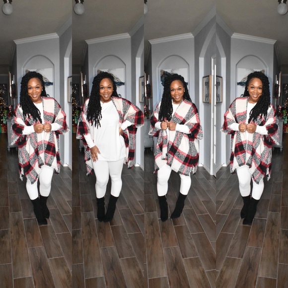 Cozy Plaid Kimono/Cardigan - Picture 2 of 2